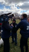 Man Confronts News Crew